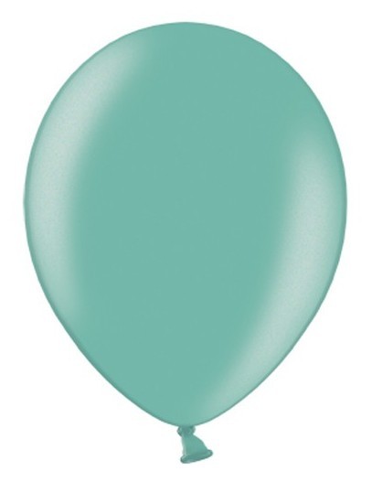 100 ballonnen metallic turquoise 25cm