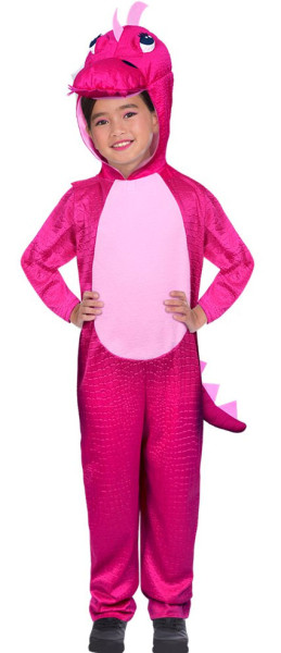 Pink dinosaur overall child costume