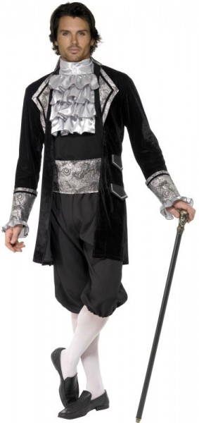 Costume d'Halloween noble comte gothique vampire