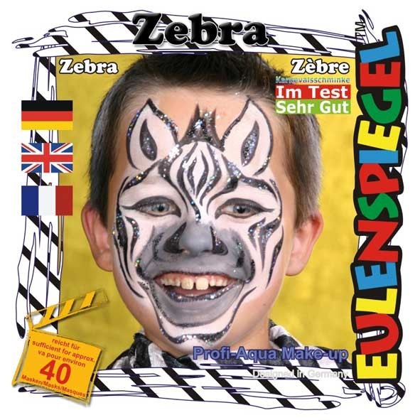 Set de maquillaje con purpurina Zebra