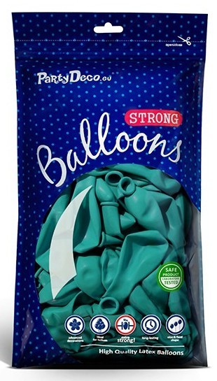 50 party star balloons turquoise 27cm