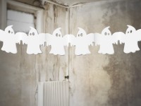 Aperçu: Guirlande en papier fantôme blanc 3 m