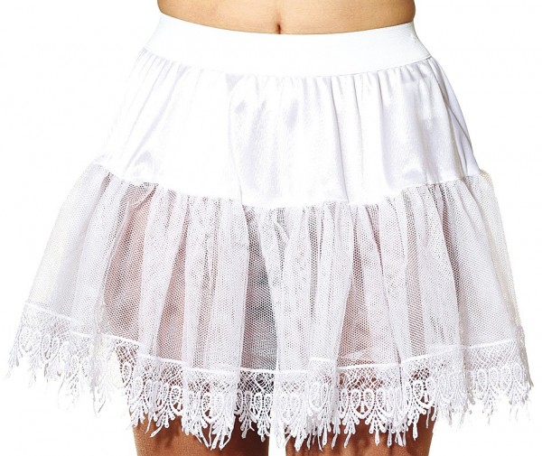 Mini petticoat with lace white