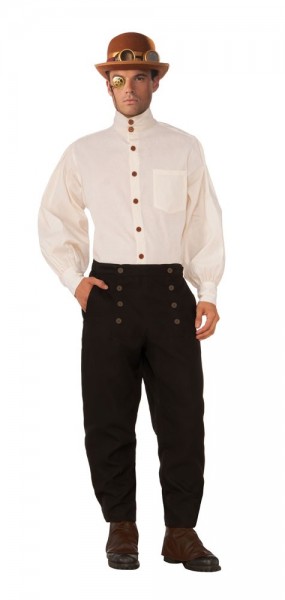 Retro steampunk skjorta beige