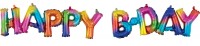 Kleurrijke Happy B-Day folieballon