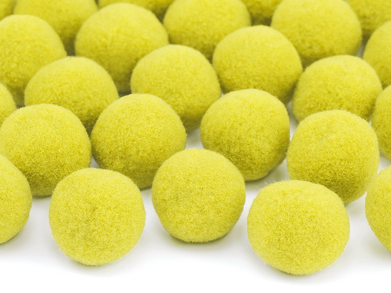 Ursus Pompons-Set – 35 Stück, Gelb, Durchmesser 25 Mm – Perfekt Zum Basteln