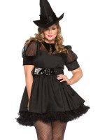 Preview: Magical dark witch ladies costume plus size