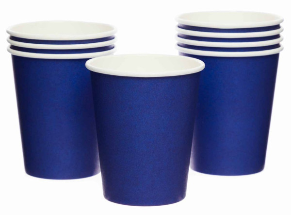 8 Blueberry paper cups 227ml