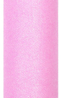 Vista previa: Tul brillante Estelle rosa 9m x 15cm