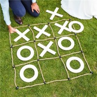 Floral wedding tic tac toe outdoor game 11 pieces