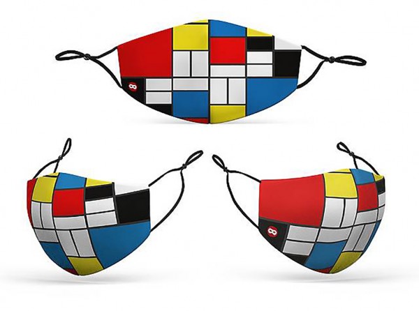 Mondrian mouth and nose mask