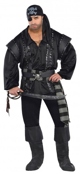 Black Beard Pirate Costume for Men 4