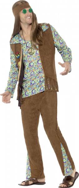 Flower Power Hippie Stanley Men's Costume 3
