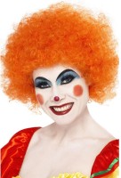 Voorvertoning: Afro clown pruik oranje