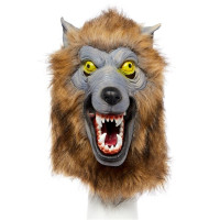 Aperçu: Masque complet de loup-garou adulte