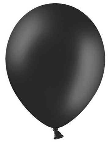 10 party star balloons black 27cm