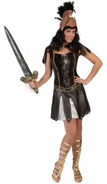 Gladiatorin Andorina Damenkleid Mit Goldverzierungen