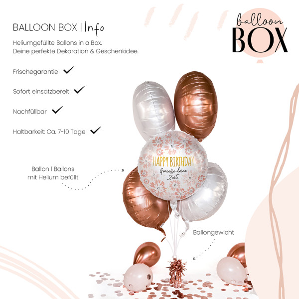 Heliumballon in der Box Bloomy Birthday Bash 3