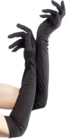 Schwarze Pompöse Handschuhe 52cm