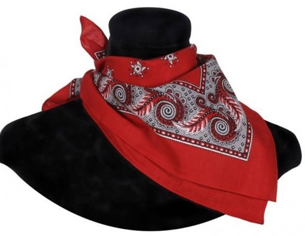 Roswitha röd halsduk för traditionell kostym