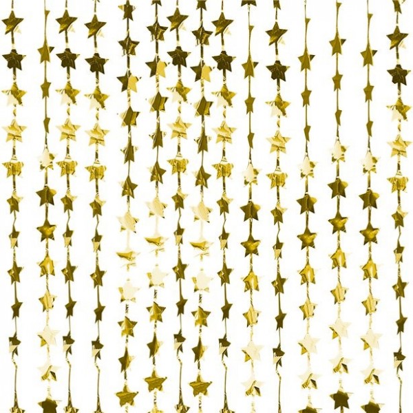 Gouden ster wandgordijn 2m