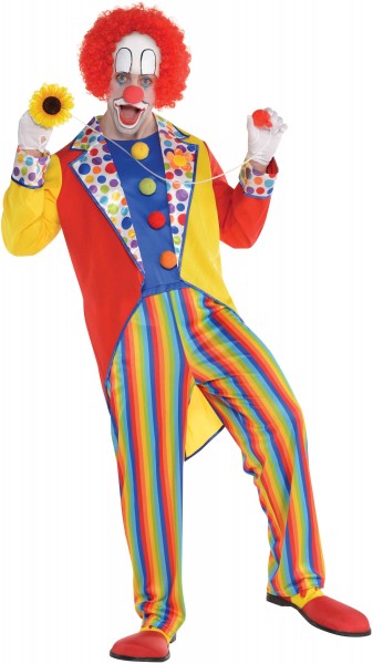Tuta da clown colorata per uomo