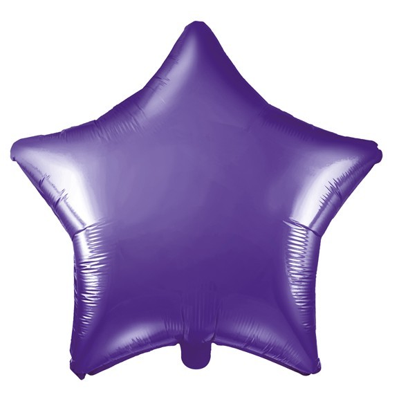 Purple star balloon shimmer 48cm