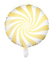 Candy Swirl Foil Balloon Yellow 45cm