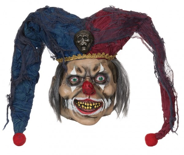 Creepy harlequin fool horroclown mask