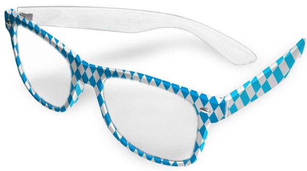 Oktoberfest Brille Wiesn Blau-Weiß