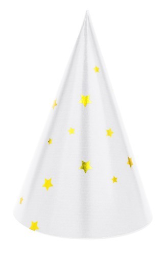 6 party star hats 11cm 2