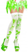 Oversigt: Overbenede sokker med grønne laboratoriesprøjter