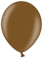 Oversigt: 50 Partystar metalliske balloner brun 30 cm