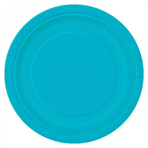 8 assiettes Vera turquoise 23cm