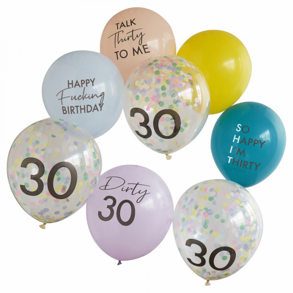 Eco ballongset Grattis på 30-årsdagen