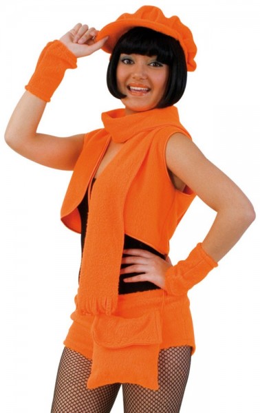 Celia Vest and Shorts In Plush Orange