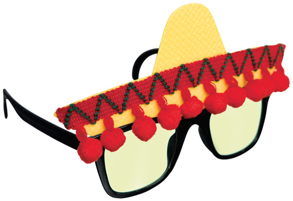 Śmieszne okulary imprezowe Sombrero Viva La Vida