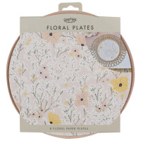 Preview: 8 paper plates sea of flowers 25cm