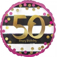 Folieballon gyldne tider til 50-års fødselsdag