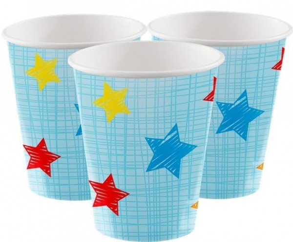 8 First Wild Birthday paper cups 256ml