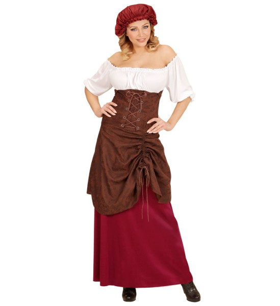 Middeleeuwen herbergier dames kostuum