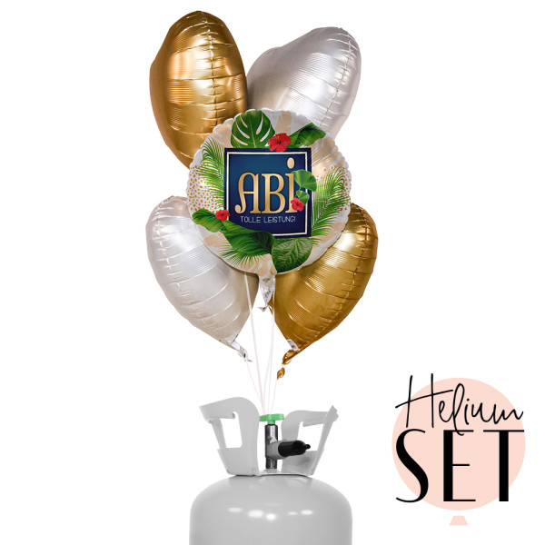 ABI Karibik Ballonbouquet-Set mit Heliumbehälter