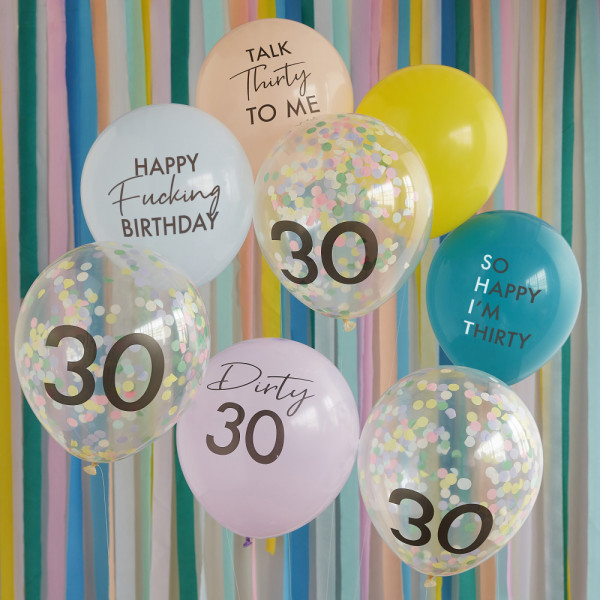 Set di palloncini ecologici Buon 30° compleanno
