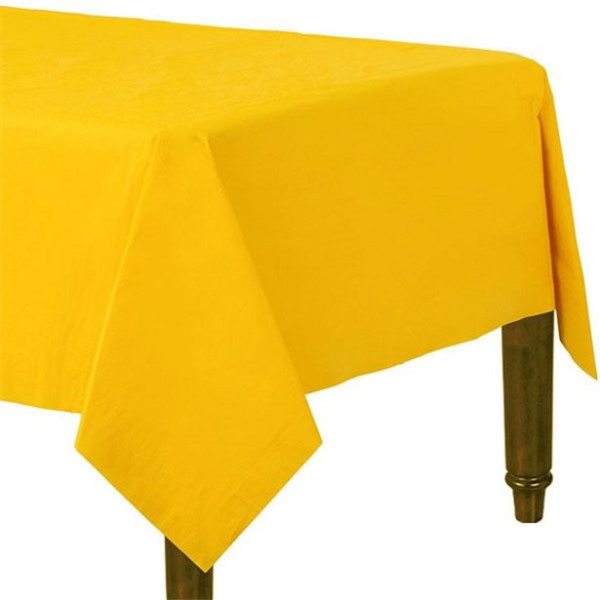 Papieren tafelkleed geel 90 x 90 cm