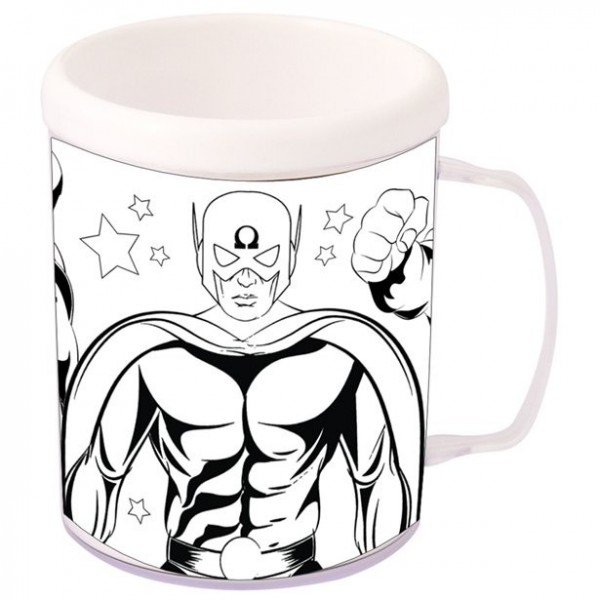 Superhero mug for coloring