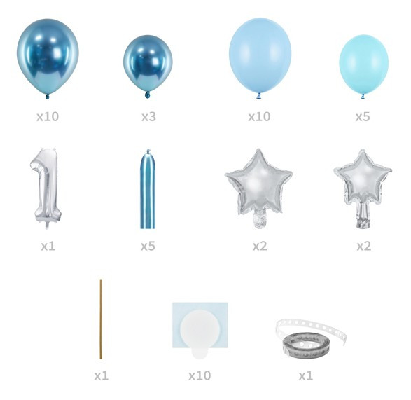 Twinkle Blue Balloon Set 90cm x 1,40m
