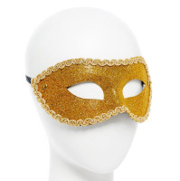 Aperçu: Masque pour les yeux boule masquée or scintillant