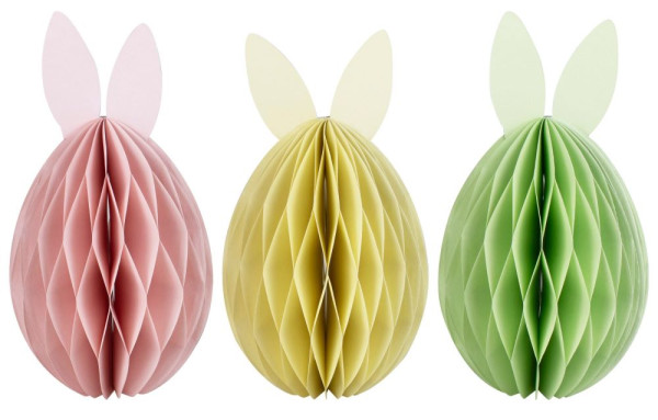 3 Funny Bunny honeycomb balls