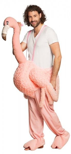 Sjovt lyserødt flamingo kostume unisex 2