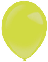 100 latex balloons metallic kiwi green 12cm
